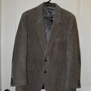 Vintage Winston HillMen's sz 44 Reg. Corduroy Blazer Coat Gray
